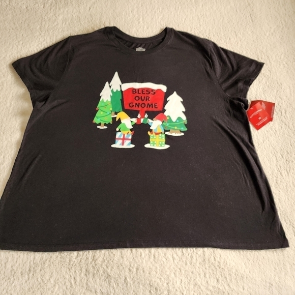 NEW special edition Christmas in July Womens Bless our Gnome T-Shirt plus size - Picture 2 of 4